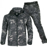 Meeste v&auml;listingimustes kasutatav Softshell-jope komplekt Tuulekindel, hingav sametm&auml;gironimisjope XXXL must