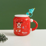 Christmas Elk Sip Cup Creative Red Eakate kruus Hea v&auml;limusega j&otilde;ulum&uuml;ts Keraamiline tass Armas 301-400ml