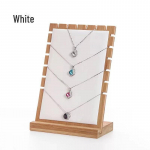 Eemaldatav bambusest ja puidust kaelakee vitriin ehete tarvikute jaoks