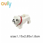 Loomingulised ehitusplokid MOC City Scene Bulldog Sisekujundus Kokkupandud Lemmiklooma Koerte Maja elemendid Tellised valge