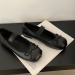 Vabaaja naiste kingad Elegantsed naiste jalatsid Balleriinad &Uuml;mara ninaga Mary Janes kingad 40 must