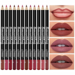 12 pcs Long-Lasting Lipstick Set with Professional Lip Liner Pencil and Matte Lip Gloss for Women Valentine's Day Gifts 12pcs