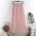 WTEMPO Daisy tr&uuml;kitud v&otilde;rkseelik naistele k&otilde;rge v&ouml;&ouml;kohaga Flowy A-joonega elegantsed ja &scaron;ikid seelikud one size