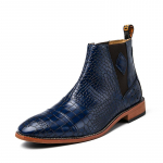 Luksuslik Klassikaline Meeste Chelsea Saapad Meeste K&otilde;rged Nahast Saapad Banketi Kingad Meeste FormaalKingad Meeste L&uuml;hikesed Saapad Sinine 38 sinine