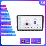 Hizpo Carplay 4G 9-tolline 2Din Android 13 Autode Multimeediapleier Volkswagen Skoda Octavia Golf 5 6 Touran Passat Polo Jetta jaoks Intelligente Autoradio S4 8Core 4G 32G