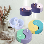 Diy Tai Chi k&uuml;&uuml;nla silikoonvorm aroomiteraapia k&uuml;&uuml;nla kingituseks epoks&uuml;vaiguvorm valge
