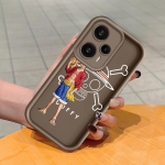 Pehme silikoonist ruudukujulise redeliga printimismustriga telefoni korpus, t&auml;iskaanega kaamera p&otilde;rutuskindel kaitse kummist &uuml;mbris Xiaomi Redmi jaoks Redmi 13 5G pruun