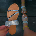 Naiste suures suuruses suvised kivist lamedad rooma sandaalid 37