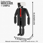 MOOXI Skibidi Tualettlaagri Komplekt MOC Klotsid M&auml;ng Super Titaan Boss Woofer TV Kaamera K&otilde;lar Sireen Mees Boss Ehitusklotsid Laste M&auml;nguasjad