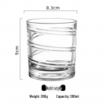 18-Second Rotating Crystal Whiskey Tumbler: Creative Liquor Glass for Home Use