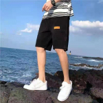 Meeste Suvine Slim L&otilde;ikega Vabaaja Moem&auml;rgi Denim Jogger P&uuml;ksid Viie Punkti Moes Sinised Baggy L&uuml;hikesed P&uuml;ksid Jeansid XL sinine