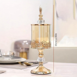 1 tk Euroopa stiilis vanaaegne s&auml;ilituspurk kaanega &ndash; elegantne kommikarp elutoa diivanilaua ja t&ouml;&ouml;laua kaunistamiseks Small