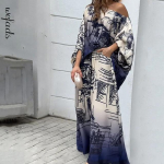 Mood naiste suvine vabaaja pulber, tr&uuml;kitud pool laternaga varrukas, lahtised laiad s&auml;&auml;red taskud p&uuml;kste komplektid L