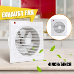 4-8 Seinak&uuml;lge paigaldatav v&auml;ljat&otilde;mbeventilaator Vannitoa akna jaoks Veekindel Vaikne Ventilatsioon K&ouml;&ouml;gi Tualeti Ventilatsiooniventilaatorid 20W 4"