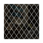 3D Peegelkleepsud Akr&uuml;&uuml;lkolmnurgad Isekleepuvad Teemandid DIY Seinapeegelkleepsud Elutuppa Kodu Dekoratsiooniks 10/17/32/58 tk 100x100cm 58pcs must