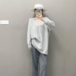 Qinghe 100% puhas ka&scaron;miir naiste kampsun - &Uuml;lipehme luksuslik talvine pullover L kadetthall v&auml;rv