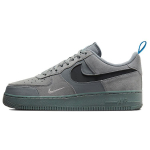 Nike Air Force 1 madal l&otilde;ikega Swoosh - Hall meeste tossud Suitsuhall Must Hele-Foto-Sinine DO6709-002 42.5