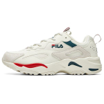 FILA Tracer S&uuml;nteetiline nahk Suede Retro P&otilde;rutust neelavad Libisemiskindlad Kulumiskindlad Madalad isa tossud Meeste toss Off-White Fire-Red F12M011109FWR 44