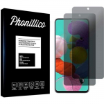 Verre Trempe pour Samsung A51 [Pack 2] Film Noir Anti Espion Vitre Protection Ecran Phonillico&reg;