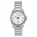 Casio Standard Analoog Roostevabast Terasest Valge sihverplaat Kvarts MTP-1370D-7A3V Meeste k&auml;ekell valge