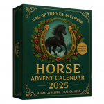 Hobuste advendikalender 2025 24 p&auml;eva j&otilde;ulude tagasivaatamise kalender 24 2D/3D hobuse kaunistusega P&uuml;hadekingitus hobusearmastajatele kollektsion&auml;&auml;ridele PVC