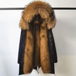 Parka meeste naarvoodriga, eemaldatavast kunstlikust reksk&uuml;&uuml;likukarvast, &uuml;hes t&uuml;kis, keskmise pikkusega karusnaha ja sametjakk talveks 4XL pruun