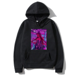 Nina Chuba vintage kapuutsiga pusa Meeste Naiste S&uuml;gis Talv mood Fliisist dressipluusid hip hop t&auml;navastiil Pikkade varrukatega oversized kapuutsiga pusa S black
