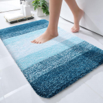 Kitinjoy Vannitoa vaip eriti pehme imav mikrokiudvannimatt libisemiskindel pl&uuml;&uuml;sine kohev masinpestav vaip vannitoa p&otilde;randavaibad 61X120cm paabulinnu sinine v&auml;rv