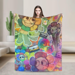 Dandy's World Gourdy flanelltekid Pehmed vastupidavad vooditekid diivanile voodile Dekoratiivne muster Voodikate Diivanivoodi kate 30x40in