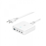 Chargeur - TUCANO - 100W Quick Charge 3.0 - 3x USB-C - 1x USB-A - Blanc valge