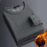 Talvine meeste pikkade varrukatega Thermal Underwer T-s&auml;rk Fliisist p&otilde;hjaga s&auml;rk &Uuml;markaelusega s&auml;rk Fashion Plus sametpolsterdatud T-s&auml;rk 5XL 90-100KG