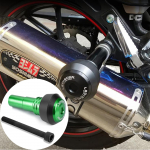 Mootorratturi summuti liugur CNC alumiiniumist Yamaha YZF R15 V2 V3 V4, MT-03, YZF-R3 YZF-R25, YZF R6, FZ1N FAZER, FZ8N FZ8S, FZ-S 150/FZ-X 150 jaoks (Roheline) roheline