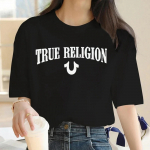 2025 True Religion Naiste T-s&auml;rk L&uuml;hikeste Varrukatega Puuvillased T-s&auml;rgid Luksusbr&auml;ndi T-s&auml;rk Mehed Naised K&otilde;rge Kvaliteediga Y2k Topid Streetwear S mitmev&auml;rviline