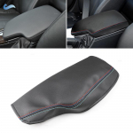 LHD Black-red blue line Armrest Leather Cover For BMW 3 Series F30 2013 2014 2015 2016 2017 2018 Center Console Armrest Box Trim
