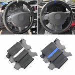 For Opel Corsa C Combo C 2001-2006 Vauxhall Holden Tigra 2005 2006 K&auml;sipunutis auto rooli kate perforeeritud nahk B-white strip