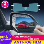 for Ford Mustang 5th 6th Gen 2010~ S197 S550 Rearview Mirror Film HD Anti-Fog Rainproof Auto Mirror Sticker Car Accessories Round 95mm x 95mm
