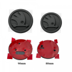 80mm 90mm ABS Emblem For Skoda Fabia 1 2 Octavia a7 RS Superb Rapid Yeti Karoq Vision Car Head Front Rear Boot Tailgate Sticker 2pcs 80mm matt must v&auml;rv