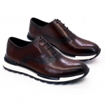 Moodne Nahast mugav Moodsad tossud K&auml;sit&ouml;&ouml;na valmistatud k&otilde;rgekvaliteediline Business Casual Kohtingupidu meeste kingad zapatos sapat a36 38 pruun