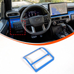 ABS Carbon Fiber For Toyota Tacoma 2024-2025 Central Control trument Panel Steering Wheel Door Handle Interior Accessories 32- Blue