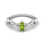 1,00 ct Marquise Peridoot Solitaire Jagatud S&otilde;rmik 925 Sterling H&otilde;be Naiste Pulmas&otilde;rmus 6 valge