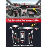 Kriimustusvastane Auto Sisekeskkonna Keskpaneeli Meediapaneeli Navigatsiooni TPU Kaitsekile PORSCHE PANAMERA 2024 jaoks Kleebis Left rudder driving