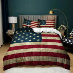 Rahvuslipp Tekikottide Kollektsioon Kuninglik Suurus Loov Ameerika Lipp Voodipesu Kollektsioon Teismelistele T&auml;iskasvanutele Microfiber &Uuml;he- v&otilde;i Kahekohaline Tekikate 140x200cm 3pcs