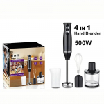 K&auml;siblender 4-in-1 500W 2 kiirust roostevabast terasest teradega V&otilde;imas toidukokteilide mikser 500 ml t&ouml;&ouml;tlemisseadmega 700 ml segamiskannuga