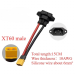 XT60/XT90 isas-naiselik pistik 3-pinnise toitepistikupesaga XT60 XT90 aku laadimisjuhtme &uuml;henduspesa New Energy e-jalgratta laadimiskaabel