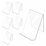 6er-Pack Acryl-Buchst&auml;nder, transparenter Ausstellungsst&auml;nder, transparenter Halter zum Pr&auml;sentieren von Bildern, Schmuck, Uhrenst&auml;nder