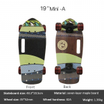 Kaasaskantav Mini Rula 19 tolli T&auml;ielik Rula Vaher Kiire Drift Kruiser Skate Board Lastele T&auml;iskasvanutele Algajatele Lemmikloomakoer