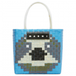 Marni Market Kirjat&auml;hega Kootud Kangas Pol&uuml;prop&uuml;leenist Kandekott Ostukott Naiste kandekott Hele-Sinine SHMH0063JBRF08100B30 Basic Set (Bag+Dust Bag)