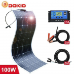 Dokio &ndash; panneaux solaires flexibles 18V/16V, 100W pour camping-car/voiture/maison