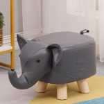 Tammepuidust elevandi multikakujuline taburet lastele &ndash; Loov ja armas madal taburet elutuppa 30cm x 25cm x 25cm