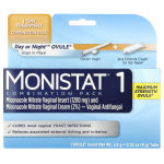 Monistat, 1-p&auml;evane ravikuur, Kombineeritud pakend, P&auml;evaseks v&otilde;i &ouml;iseks kasutamiseks, &Uuml;lim t&otilde;husus, 1 tupek&uuml;&uuml;nal, 2,6 g + 9 g (0,32 untsi) Toru